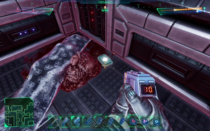 When in the middle of exploring, and far away from Surgery Machines, you can heal in two main ways - System Shock Remake: How to restore health? - FAQ - System Shock Remake Guide