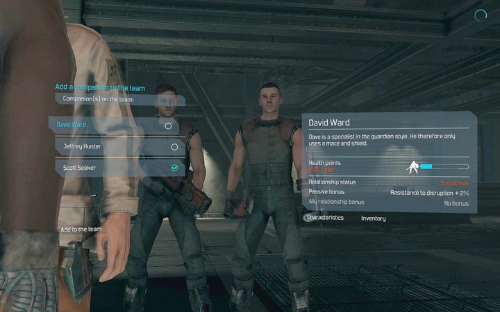 David Ward. - All available companions in The Technomancer - Companions and factions - The Technomancer Game Guide