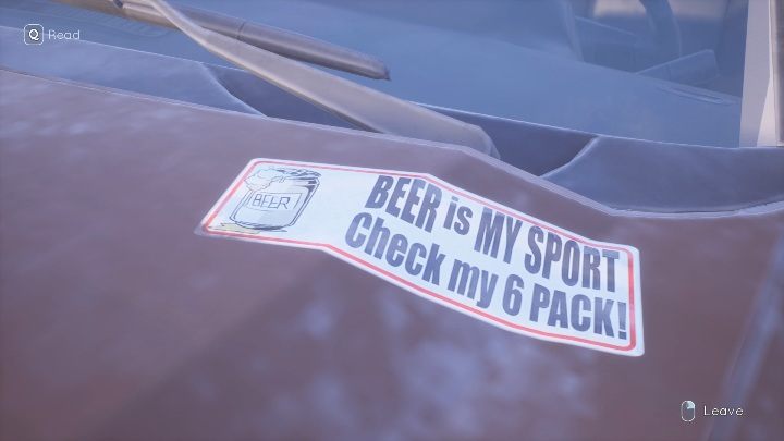 Take advantage of your free time to pay attention to the stickers on your sisters car - Tell Me Why: Homecoming walkthrough - Chapter 1 Homecoming - Chapter 1 Homecoming - Tell Me Why Guide, Walkthrough