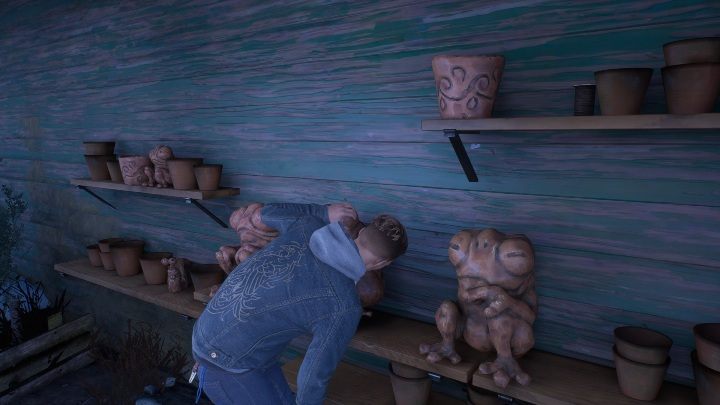 Head to the figures of frogs, placed to the left of the farm building - Tell Me Why: Enter the House walkthrough - Chapter 1 Homecoming - Chapter 1 Homecoming - Tell Me Why Guide, Walkthrough