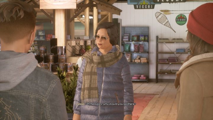 Right after paying for the groceries, you meet Tessa - Tell Me Why: Store walkthrough - Chapter 1 Homecoming - Chapter 1 Homecoming - Tell Me Why Guide, Walkthrough