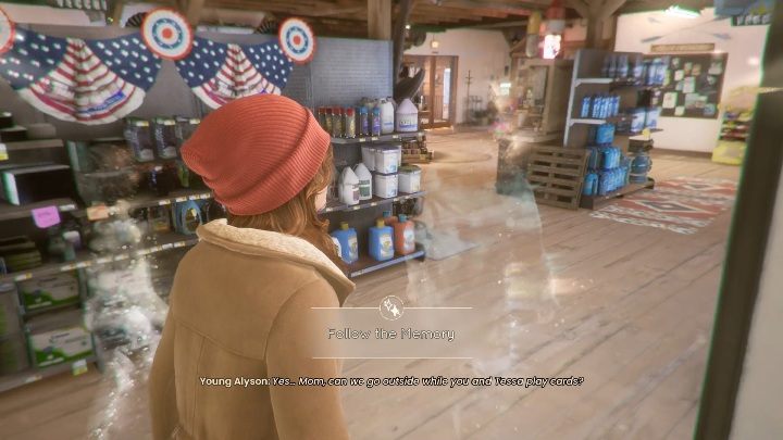 You can, however, recall memories that will make it easier for you to talk to your mothers best friend - Tell Me Why: Store walkthrough - Chapter 1 Homecoming - Chapter 1 Homecoming - Tell Me Why Guide, Walkthrough