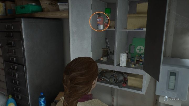 In the cupboard, on the right side of the workshop, youll find a red can - Tell Me Why: Sams Workshop, walkthrough - Chapter 3 Inheritance - Chapter 3 Inheritance - Tell Me Why Guide, Walkthrough