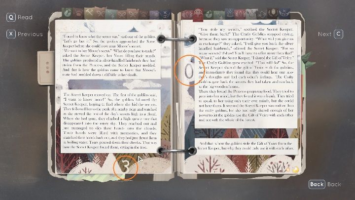 However, if you want to properly solve the puzzle, open the Book of Goblins, on The Goblins earn their voice story - Tell Me Why: Mothers trunk - how to get in? - FAQ - Tell Me Why Guide, Walkthrough