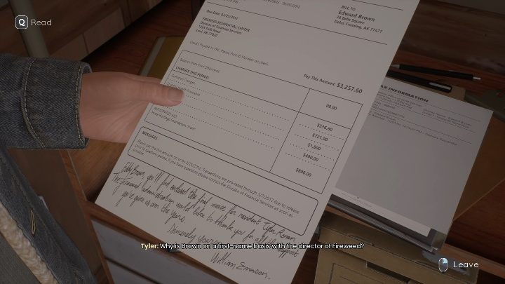 One of the things you can get in the office is the knowledge that Eddy kept paying for Tyler for the last 10 years - Tell Me Why: Journey to the police station, walkthrough - Chapter 2 - Chapter 2 Family Secrets - Tell Me Why Guide, Walkthrough