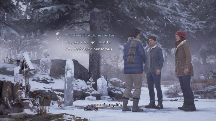 Youll learn a lot about your past and your mother during the conversation - Tell Me Why: Cemetery, walkthrough - Chapter 2 Family Secrets - Chapter 2 Family Secrets - Tell Me Why Guide, Walkthrough