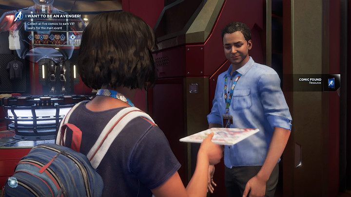 After getting all five comics, you can head to the VIP balcony - Marvels Avengers: I want to be an Avenger! walkthrough - Gold Coast - Marvels Avengers Guide