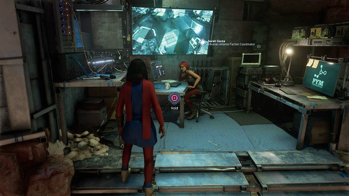 First, talk to Sarah Garza, who is the Inhuman Alliance Faction Coordinator - Marvels Avengers: The Dogs of War, walkthrough - Utah Badlands - Marvels Avengers Guide