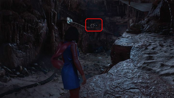 When you enter the tunnel and pass the SHIELD containers, jump onto the narrow rocky ledge on the left side to loot another chest with equipment - Marvels Avengers: To stand alone, walkthrough - Utah Badlands - Marvels Avengers Guide