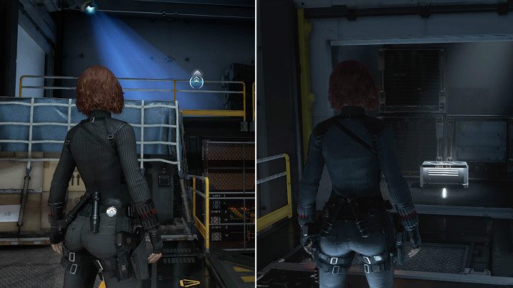 When you enter a room with a large closed door, turn to the left and jump a little higher - Marvels Avengers: To stand alone, walkthrough - Utah Badlands - Marvels Avengers Guide