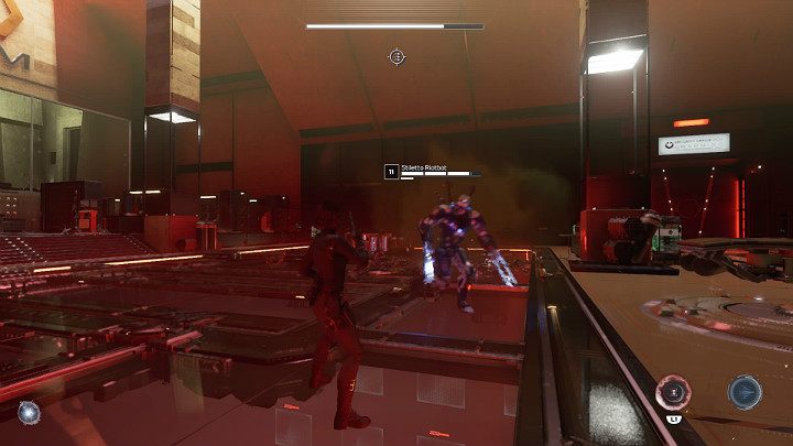 At this point you will have to confront a brand new enemy unit, the Stiletto Riotbot - Marvels Avengers: To stand alone, walkthrough - Utah Badlands - Marvels Avengers Guide