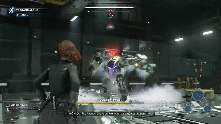 After a while, Monica will reappear - Marvels Avengers: Monica Rappaccini boss - how to beat? Walkthrough - Bosses - Marvels Avengers Guide