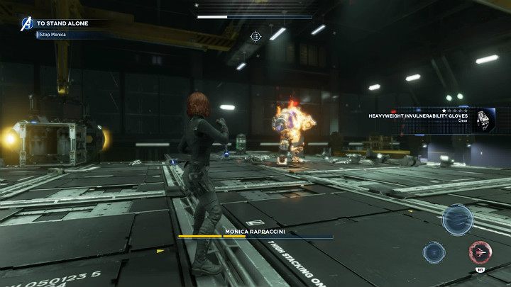 In the final phase of the boss fight, Monica doesnt have the high-speed machine gun, but a grenade launcher - Marvels Avengers: Monica Rappaccini boss - how to beat? Walkthrough - Bosses - Marvels Avengers Guide