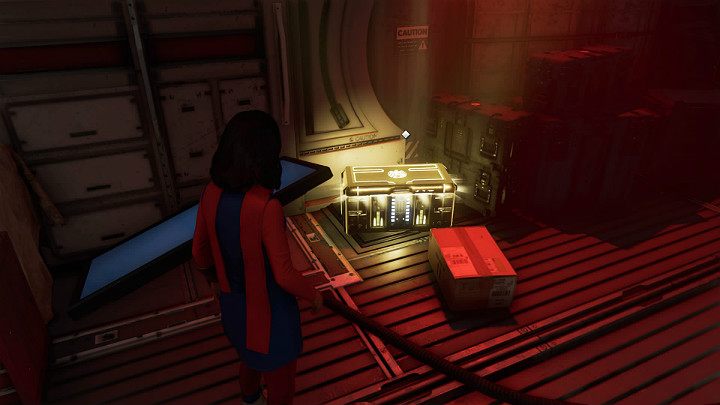 After reaching the hatch, where several Synthoids commit suicide, turn left - Marvels Avengers: Once an Avenger, walkthrough - Helicarrier - Marvels Avengers Guide