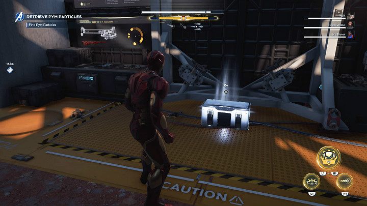 After the fight, jump down and open the special equipment chest - it is on the right in a small recess - Marvels Avengers: Agony and the Ant Hill, walkthrough - Utah Badlands - Marvels Avengers Guide