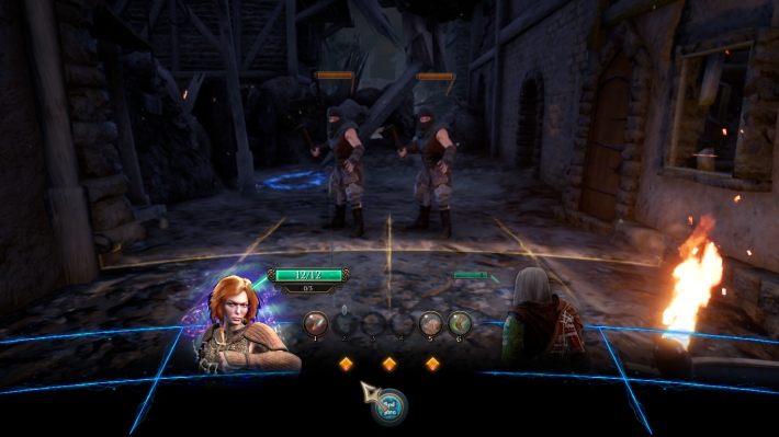 Youll need to choose a skill from the bar on the lower part of the screen, and then choose an enemy you wish to attack - A Home in the dark | The Bards Tale 4 Main Quest Walkthrough - Main Quests - The Bards Tale 4 Game Guide