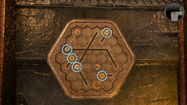 Make sure that the wheel cogs are locked in place - Gears and Cogs | Puzzles in The Bards Tale 4 - Puzzles - The Bards Tale 4 Game Guide