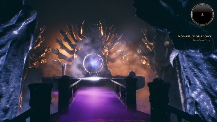 Go straight Ahead and a boss - Mangars specter - will appear - A Snare of Shadows | Side Quests in The Bards Tale 4 - Side Quests - The Bards Tale 4 Game Guide