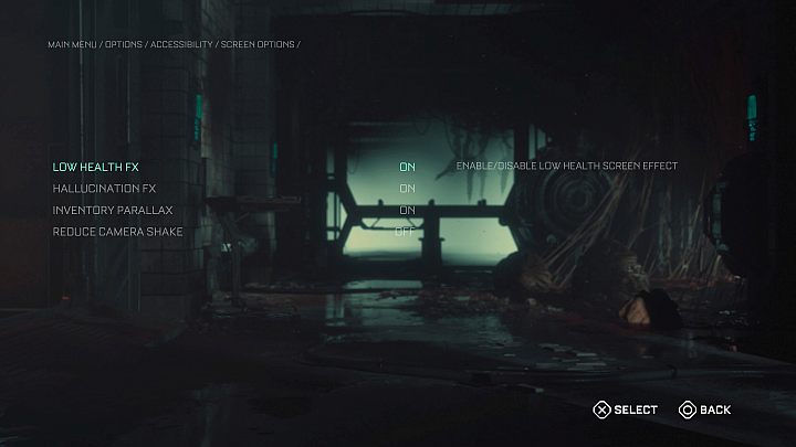 This is one of the tabs of the Accessibility menu - Callisto Protocol: Accessibility Features - Appendix - The Callisto Protocol Guide