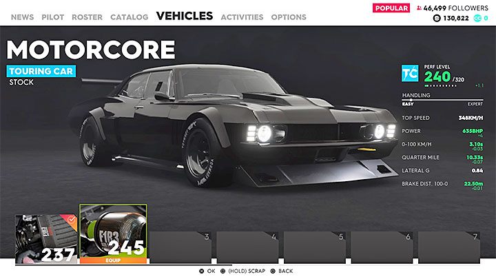 You can check the level of performance for all your vehicles in the garage - in the example from the above picture its equal to 240 points (out of 320 possible) - The Crew 2: Why cant I win the race? - The Crew 2: FAQ - Frequently Asked Questions - The Crew 2 Game Guide