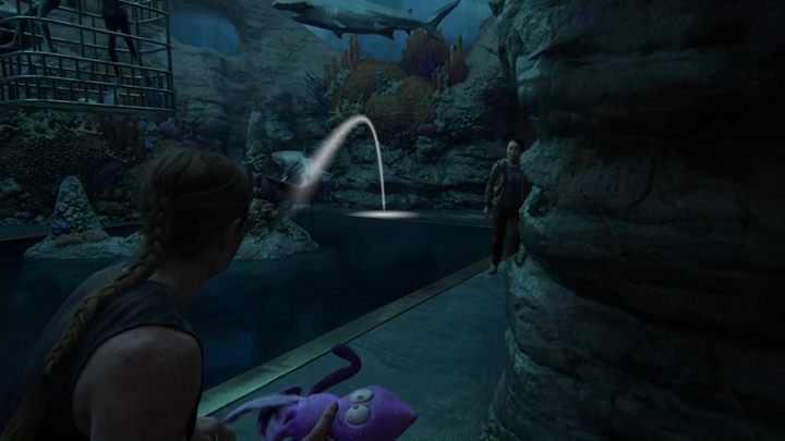 the last of us part 2 abby getting into the aquarium