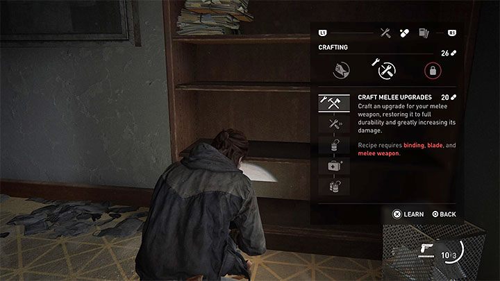 Go to the passive skills tab associated with the newly found manual - The Last of Us 2: Are melee weapons indestructible? - Combat - The Last of Us 2 Guide