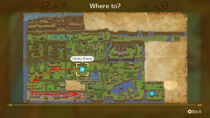 Leave the Bears house and follow the stone path down to the Fast Travel Point - Anglers Tunnel | Links Awakening Walkthrough - Walkthrough - Links Awakening Guide