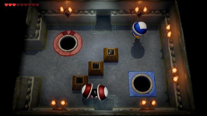 Go quickly through the colorful floor and go right to the next room - Anglers Tunnel | Links Awakening Walkthrough - Walkthrough - Links Awakening Guide