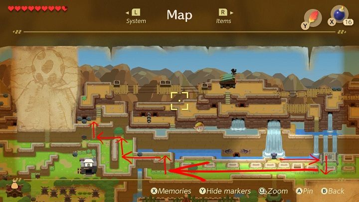 Go right and launch the Fast Travel Point - Anglers Tunnel | Links Awakening Walkthrough - Walkthrough - Links Awakening Guide