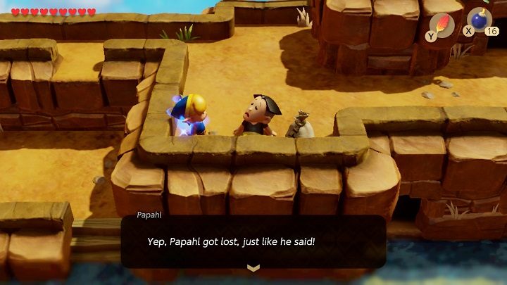 Go down to the water and go to the right - Anglers Tunnel | Links Awakening Walkthrough - Walkthrough - Links Awakening Guide