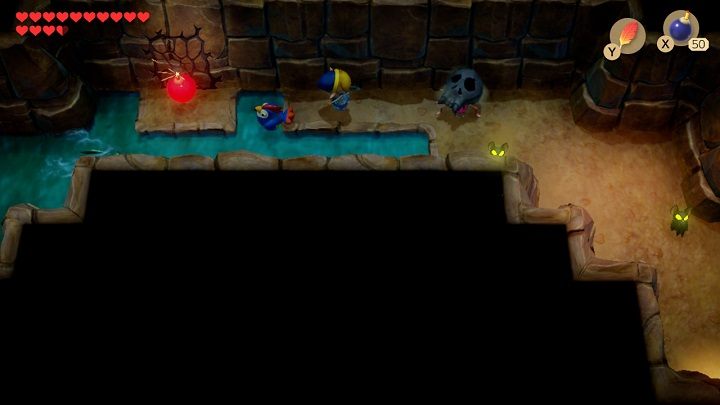 Flyback over the broken bridge and go down the stairs - Eagles Tower | Links Awakening Walkthrough - Walkthrough - Links Awakening Guide