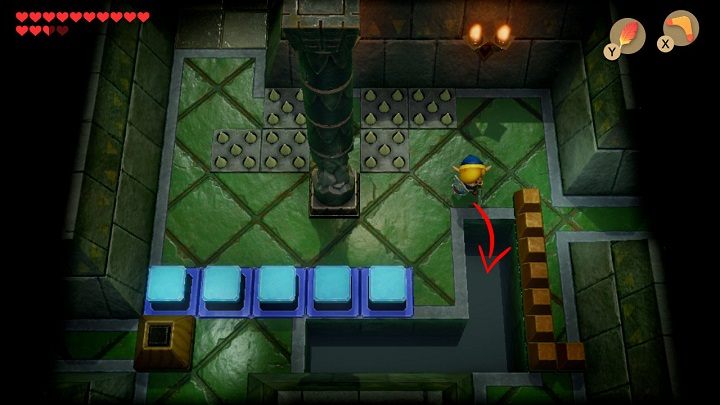 Go up and go quickly to the room on the left between the sliding bricks - Eagles Tower | Links Awakening Walkthrough - Walkthrough - Links Awakening Guide