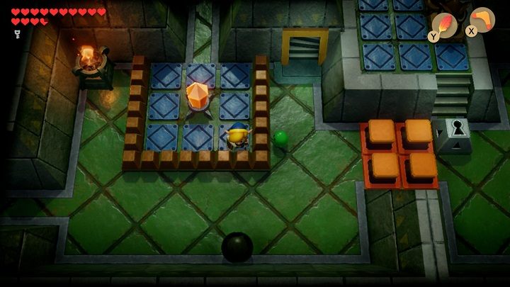 Move the brick to the right and go two rooms down - Eagles Tower | Links Awakening Walkthrough - Walkthrough - Links Awakening Guide