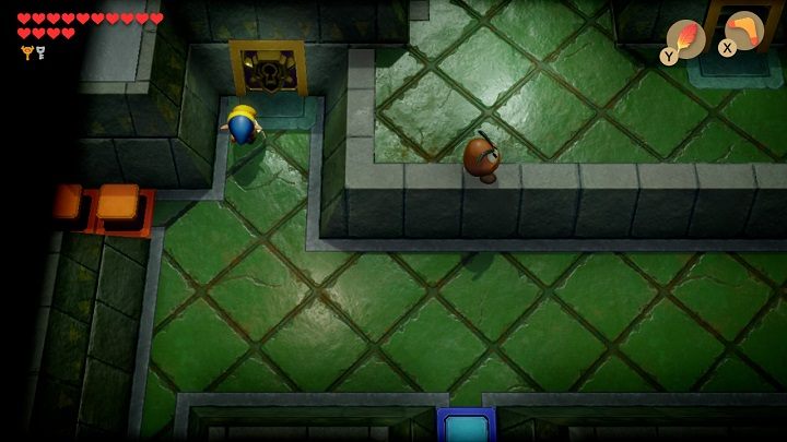 Go down, turn left and go forward until you find the door with a golden lock - Eagles Tower | Links Awakening Walkthrough - Walkthrough - Links Awakening Guide