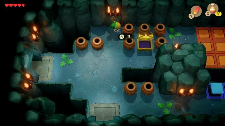 Go back through the Portal and head north - Bottle Grotto | Links Awakening Walkthrough - Walkthrough - Links Awakening Guide