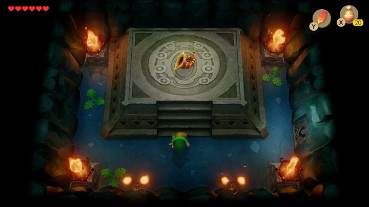 Jump to the door and use the Nightmares Key to open it - Bottle Grotto | Links Awakening Walkthrough - Walkthrough - Links Awakening Guide