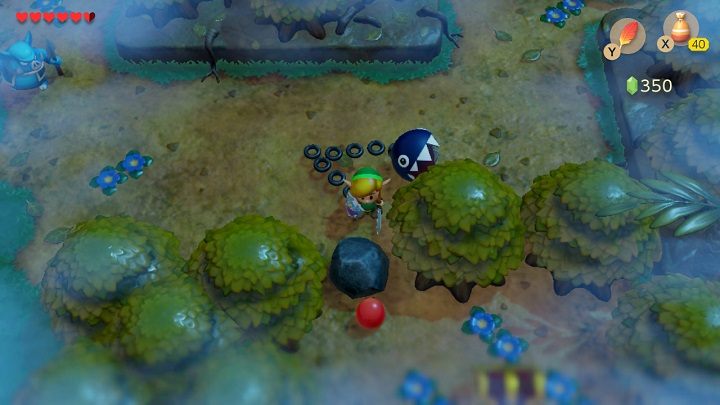 Go down and remove the stone between the threes to get to the chest with the Secret Seashell - Key Cavern | Links Awakening Walkthrough - Walkthrough - Links Awakening Guide