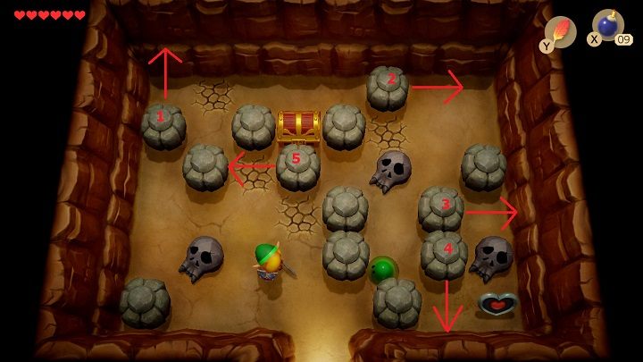 Exit the Tail Cave and come back to Mabe Village - Key Cavern | Links Awakening Walkthrough - Walkthrough - Links Awakening Guide