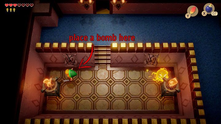 Go up and take the stairs to the upper floor - Key Cavern | Links Awakening Walkthrough - Walkthrough - Links Awakening Guide