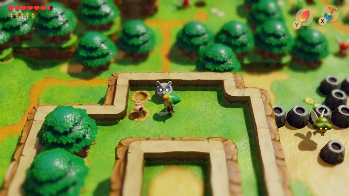Go up and dig the ground near the Statue of Owl - Key Cavern | Links Awakening Walkthrough - Walkthrough - Links Awakening Guide