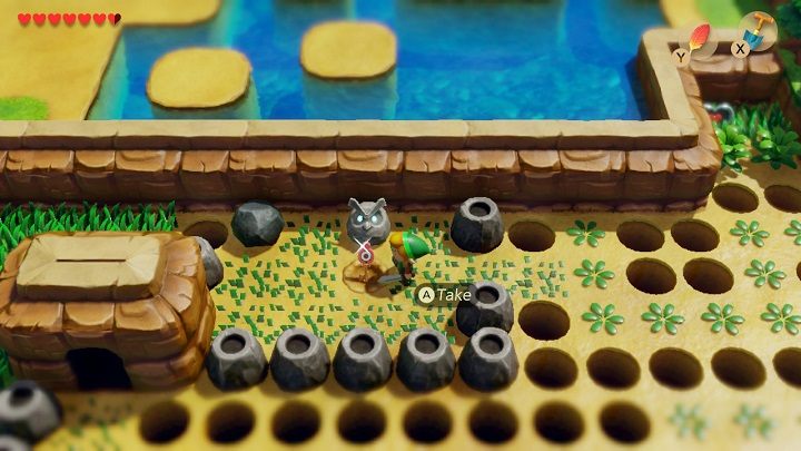 When you give him back his Golden Leaves, Richard will tell you to move the frog statue - Key Cavern | Links Awakening Walkthrough - Walkthrough - Links Awakening Guide