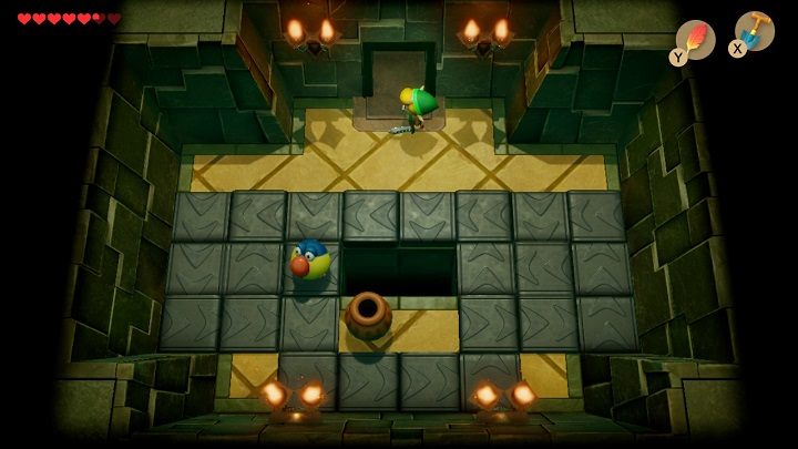 Go back down the stairs to the lower level of the cavern and use the door on the south - Key Cavern | Links Awakening Walkthrough - Walkthrough - Links Awakening Guide