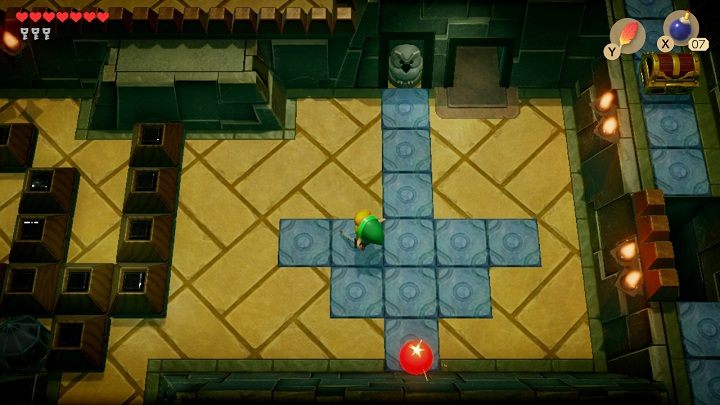 Kill the skeletons and take a hint from the Owl Statue - Key Cavern | Links Awakening Walkthrough - Walkthrough - Links Awakening Guide