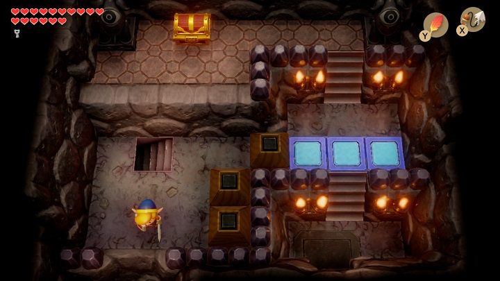 Go through the tunnel and climb the last ladder - Turtle Rock | Links Awakening Walkthrough - Walkthrough - Links Awakening Guide