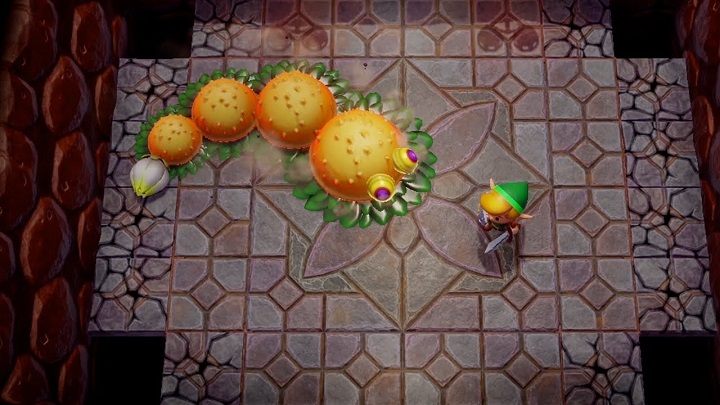 Moldorm is the Main Boss of the first dungeon, Tail Cave, that guards the Full Moon Chello - Moldorm | Boss in Links Awakening - Bosses - Links Awakening Guide