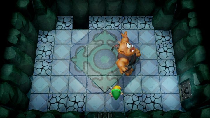 Orange Hinox appears as a Mini-Boss of Bottle Grotto - Orange Hinox | Boss in Links Awakening - Bosses - Links Awakening Guide