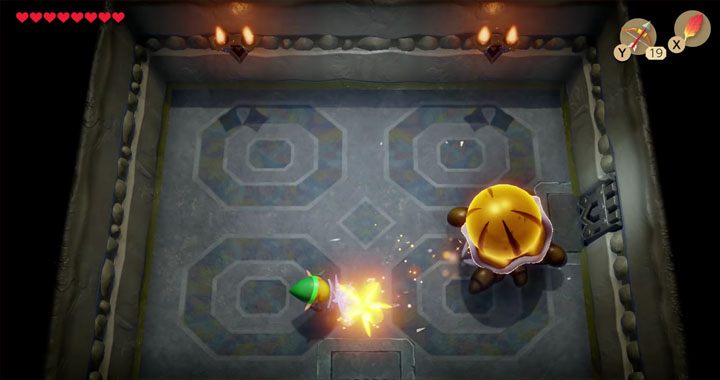 Hardhit Beetle is the Main Boss of Color Dungeon, an optional level in the game - Hardhit Beetle | Boss in Links Awakening - Bosses - Links Awakening Guide