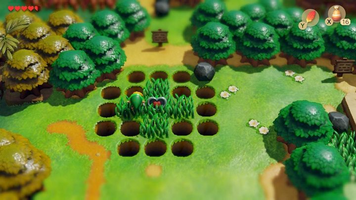 #9 Right at the southeast exit from Mysterious Forest - Pieces of Heart in Links Awakening - Collectibles - Links Awakening Guide