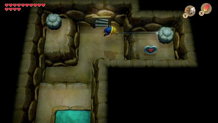 #26 After a Raft Ride take the raft to the left and walk up to the cave - Pieces of Heart in Links Awakening - Collectibles - Links Awakening Guide