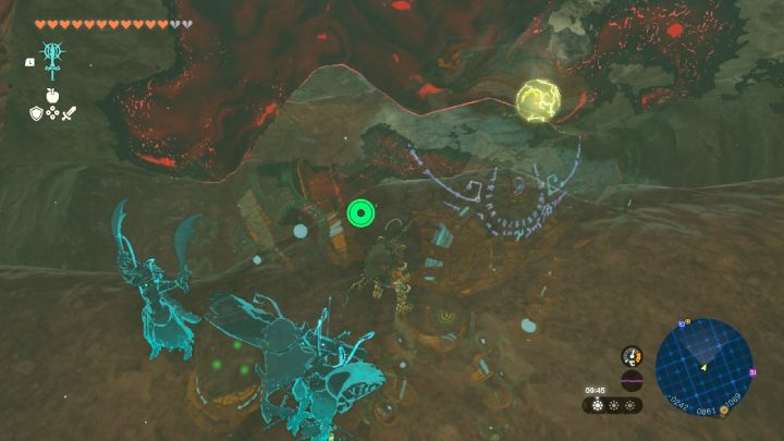 Jump down and reach the edge of the rock - Zelda TotK: Destroy Ganondorf - Walkthrough - Zelda Tears of the Kingdom Guide